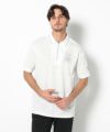 WHITE モデル:身長185cm,チェスト95cm,ウエスト75cm,ヒップ94cm,着用サイズM