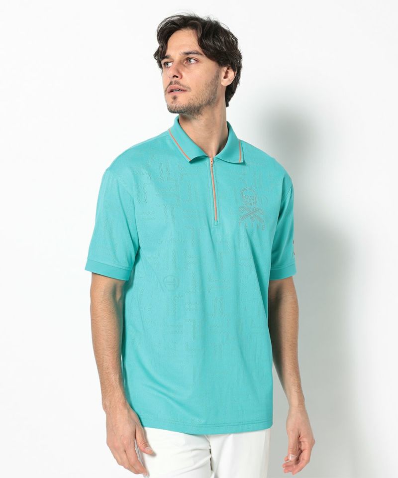 TURQUOISE モデル:身長185cm,チェスト95cm,ウエスト75cm,ヒップ94cm,着用サイズM