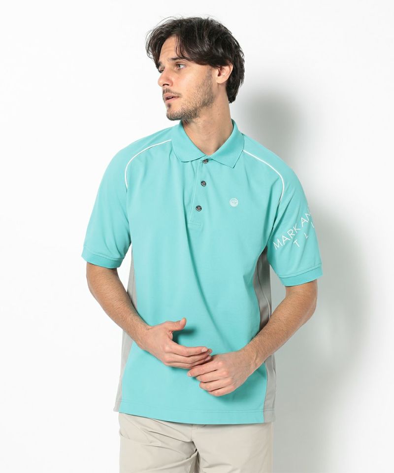 TURQUOISE モデル:身長185cm,チェスト95cm,ウエスト75cm,ヒップ94cm,着用サイズM