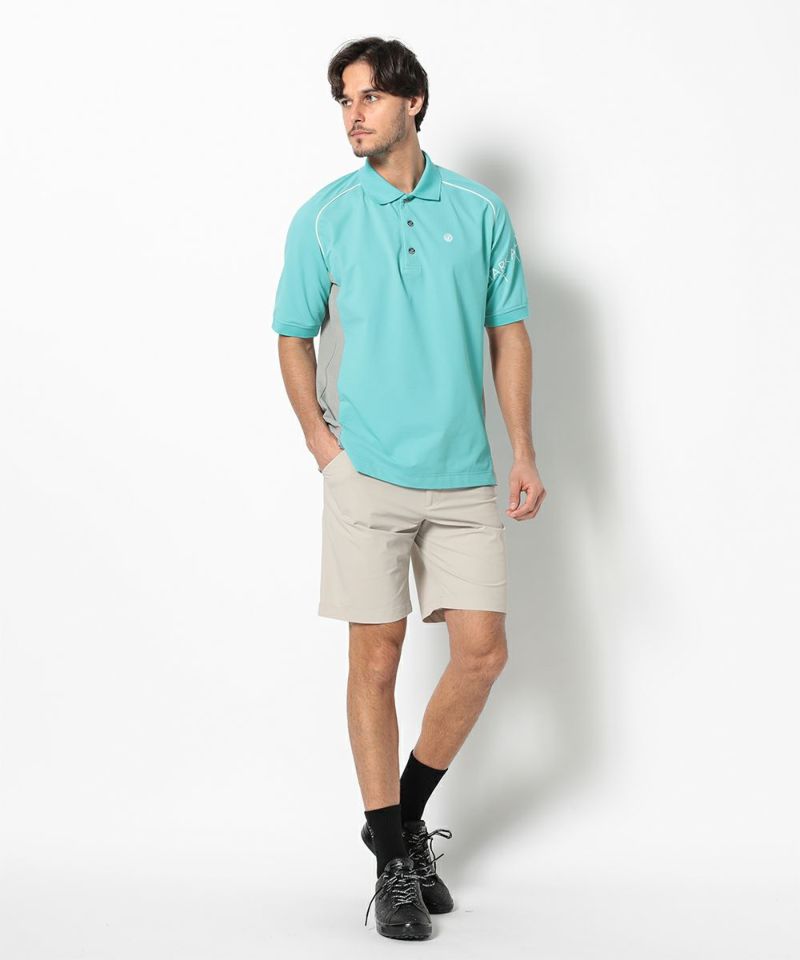 TURQUOISE モデル:身長185cm,チェスト95cm,ウエスト75cm,ヒップ94cm,着用サイズM