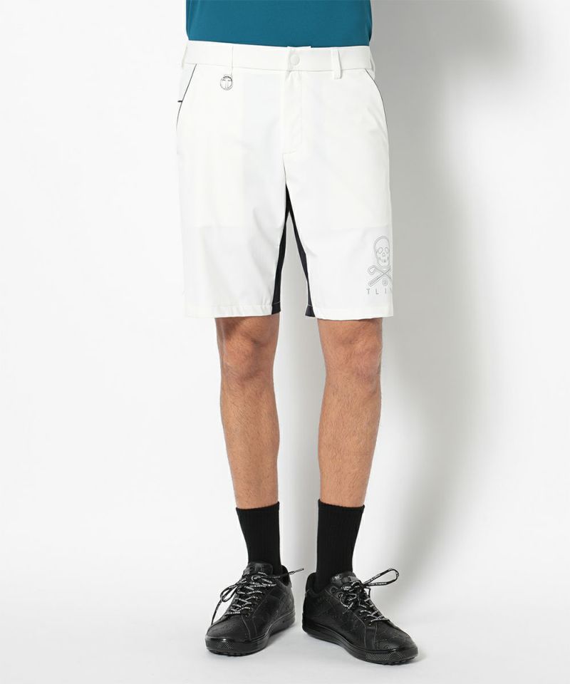 WHITE モデル:身長185cm,チェスト95cm,ウエスト75cm,ヒップ94cm,着用サイズM