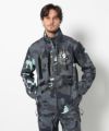 BLACK モデル:身長185cm,チェスト95cm,ウエスト75cm,ヒップ94cm,着用サイズL