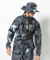 BLACK モデル:身長185cm,チェスト95cm,ウエスト75cm,ヒップ94cm,着用サイズL