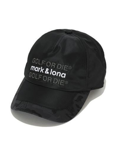 MARK&amp;LONA - マーク&amp;ロナ M&amp;L総柄シリコンパッチロゴライン6パネルキャップ FR ブラック MARK＆LONA｜ML Crystal Embellished Six-Panel Cap | MEN and